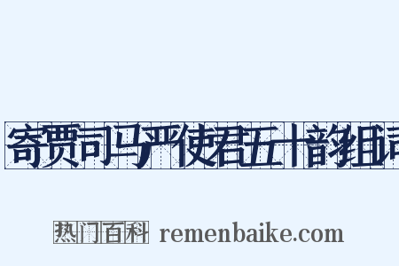 寄贾司马严使君五十韵组词是什么意思的图片